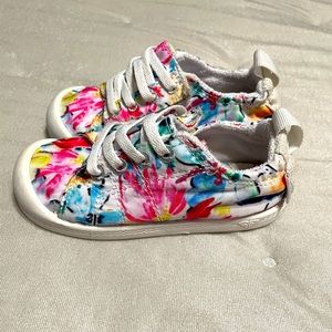 Toddler Roxy Quicksilver Floral Sneakers Size 8